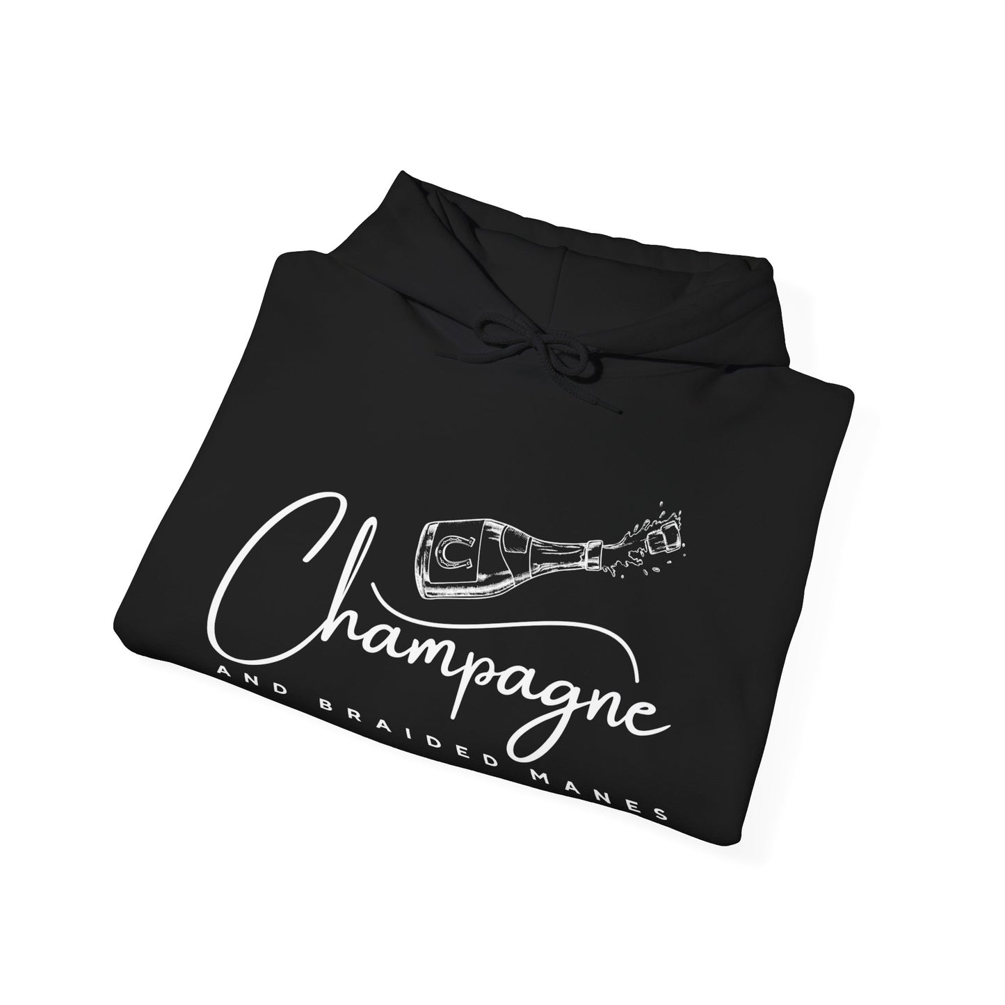 Champagne & Braided Manes - Dark Hoodie