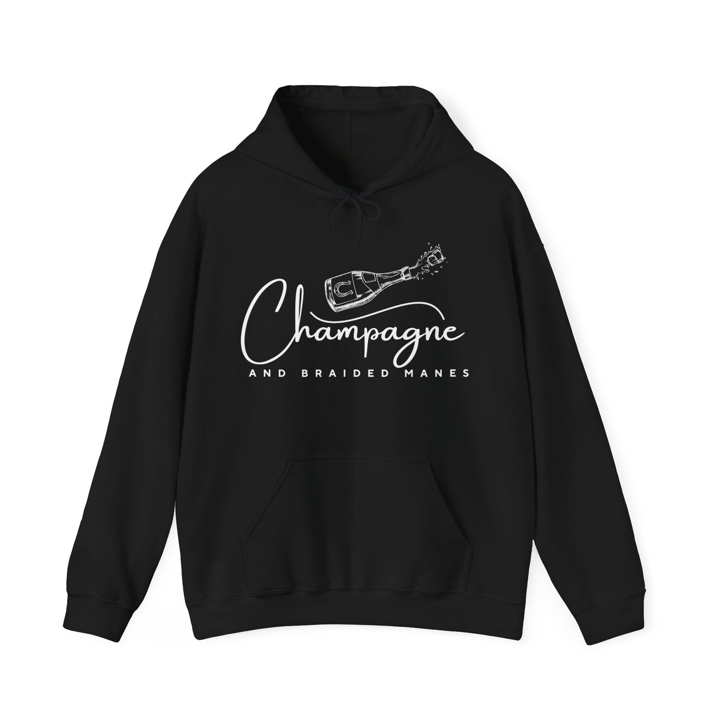 Champagne & Braided Manes - Dark Hoodie