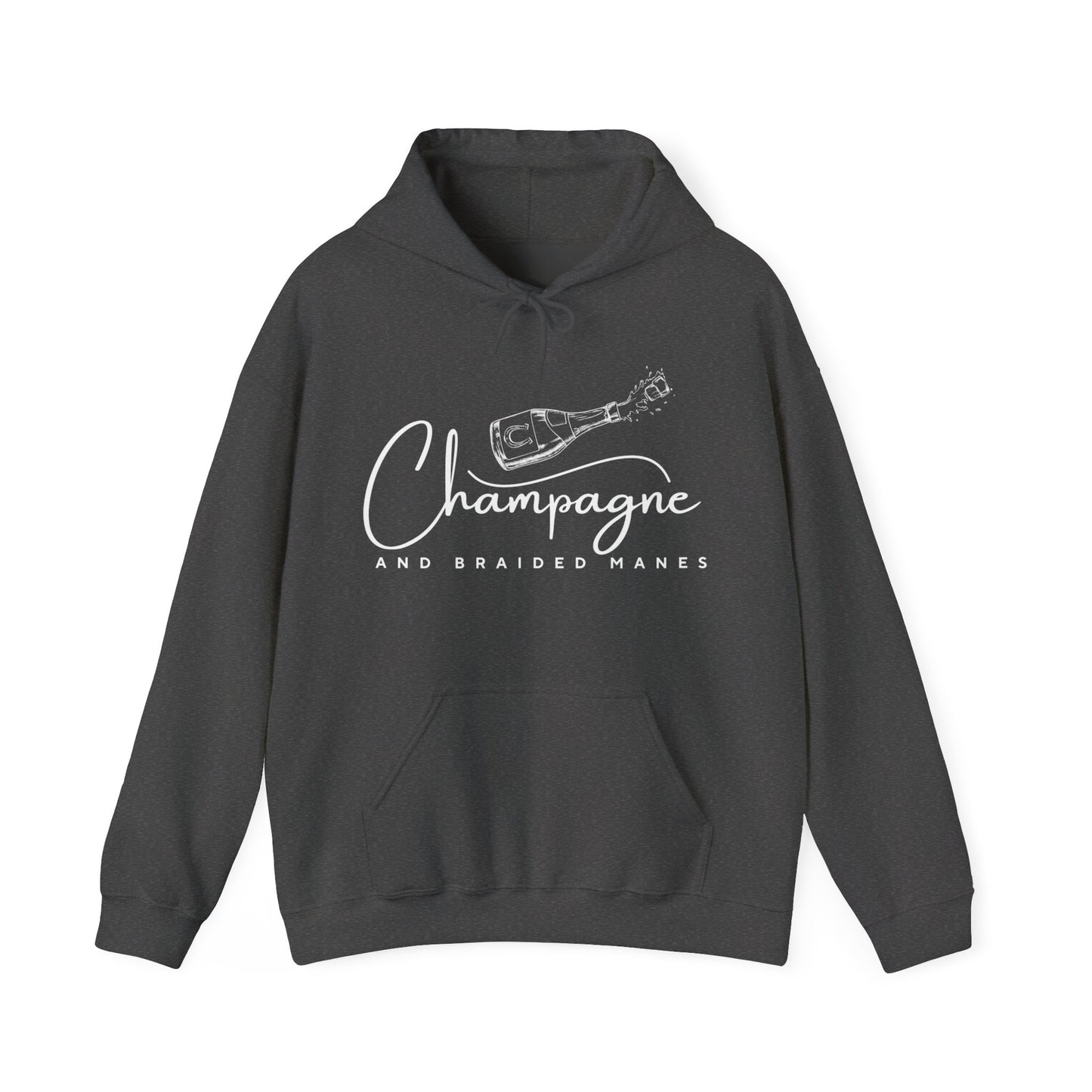 Champagne & Braided Manes - Dark Hoodie