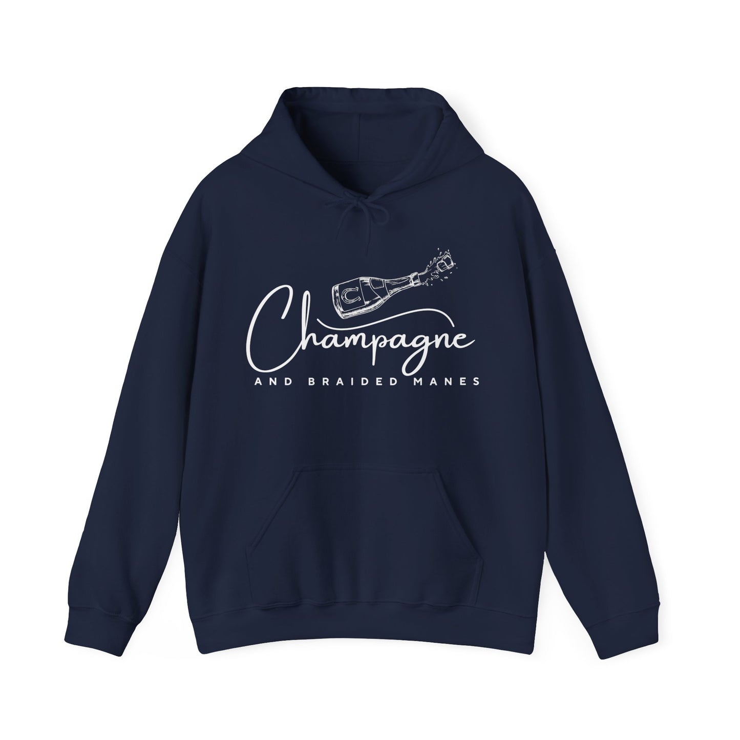 Champagne & Braided Manes - Dark Hoodie